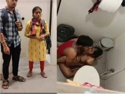 இந்தியன் பெடிட் கிரலபிரிஎண்ட் சீஸ் இன் காலேஜ் பாத்ரூம் க்…